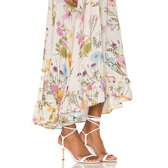 Wild Bloom Strappy Midi Dress Cream Spell Designs - Picture 4 of 16